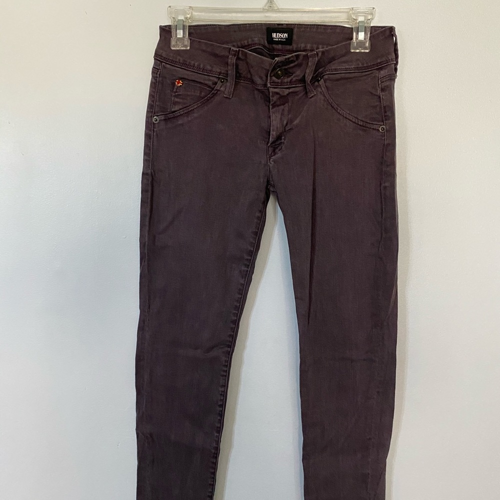Hudson super skinny purple jeans